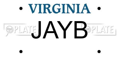 JAYB Virginia License Plate