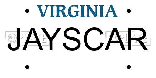 JAYSCAR Virginia License Plate