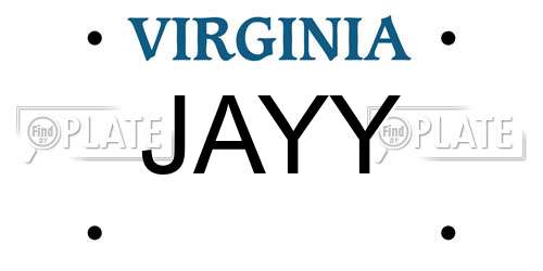 JAYY Virginia License Plate