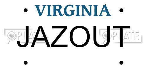 JAZOUT Virginia License Plate