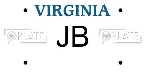 JB Virginia License Plate
