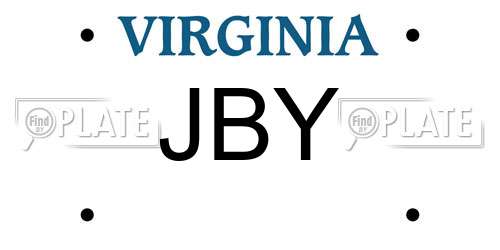 JBY Virginia License Plate