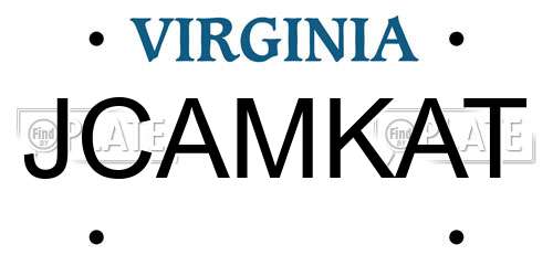 JCAMKAT Virginia License Plate