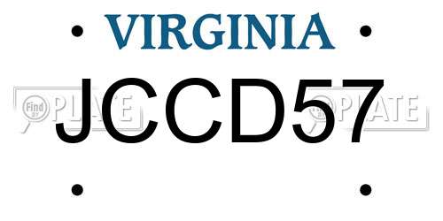 JCCD57 Virginia License Plate