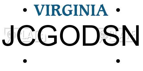 JCGODSN Virginia License Plate