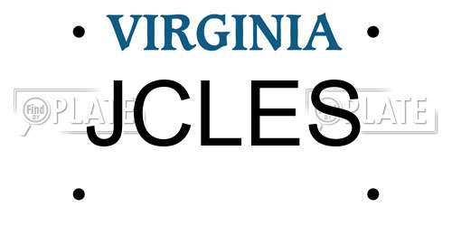 JCLES Virginia License Plate