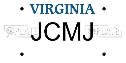 JCMJ Virginia License Plate