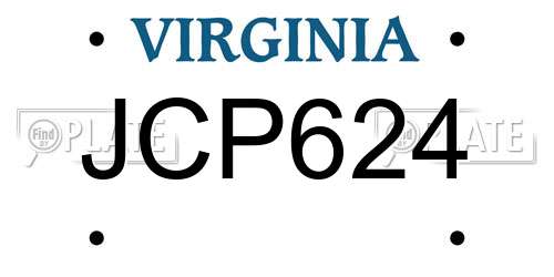 JCP624 Virginia License Plate