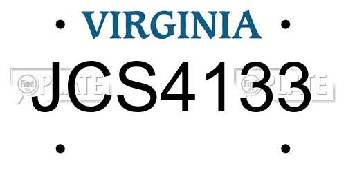 JCS4133 Virginia License Plate