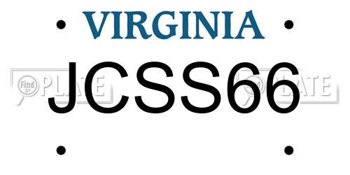 JCSS66 Virginia License Plate
