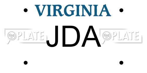 JDA Virginia License Plate