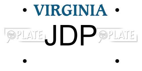 JDP Virginia License Plate