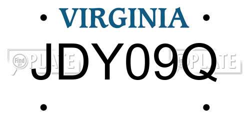 JDY09Q Virginia License Plate