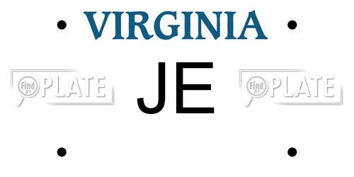JE Virginia License Plate