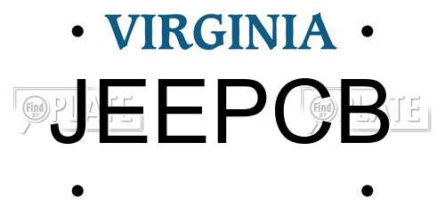 JEEPCB Virginia License Plate