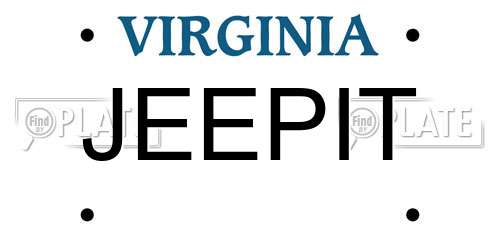 JEEPIT Virginia License Plate