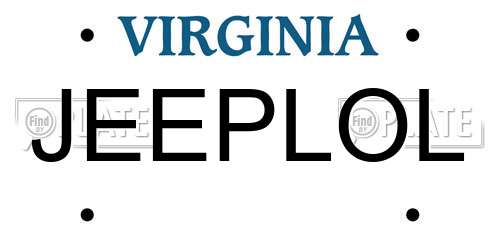 JEEPLOL Virginia License Plate