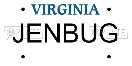JENBUG Virginia License Plate