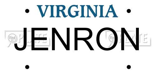 JENRON Virginia License Plate