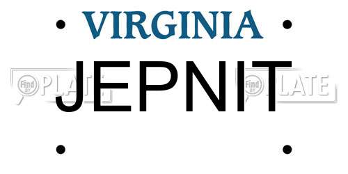 JEPNIT Virginia License Plate