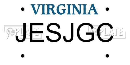 JESJGC Virginia License Plate