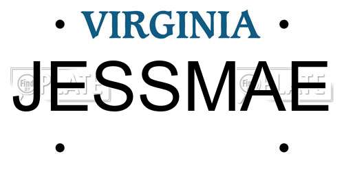 JESSMAE Virginia License Plate