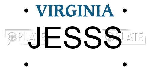 JESSS Virginia License Plate