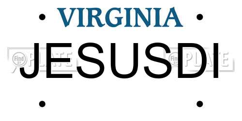 JESUSDI Virginia License Plate