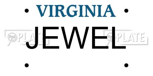 JEWEL Virginia License Plate