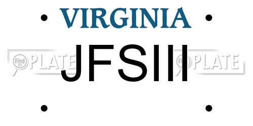 JFSIII Virginia License Plate