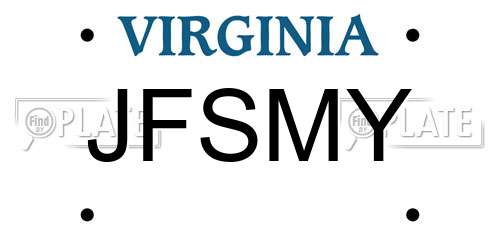 JFSMY Virginia License Plate