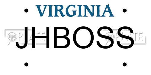 JHBOSS Virginia License Plate