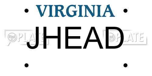 JHEAD Virginia License Plate
