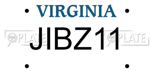 JIBZ11 Virginia License Plate