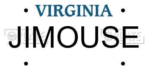 JIMOUSE Virginia License Plate