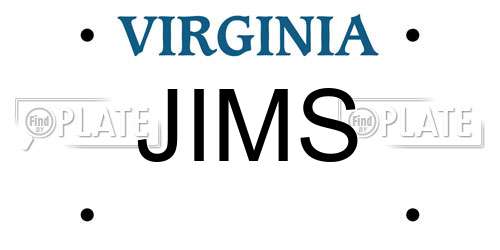 JIMS Virginia License Plate