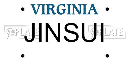 JINSUI Virginia License Plate