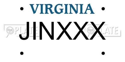 JINXXX Virginia License Plate