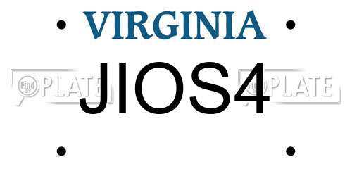 JIOS4 Virginia License Plate