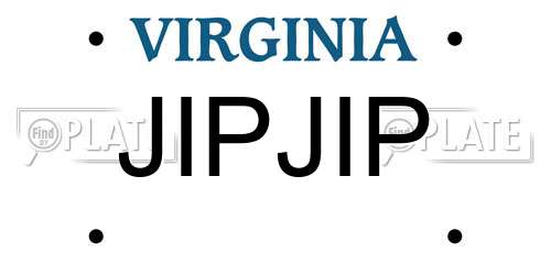 JIPJIP Virginia License Plate
