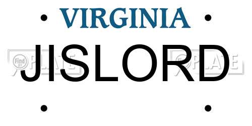 JISLORD Virginia License Plate