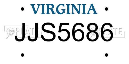 JJS5686 Virginia License Plate