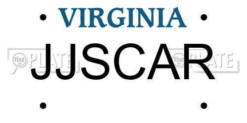 JJSCAR Virginia License Plate