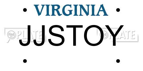 JJSTOY Virginia License Plate