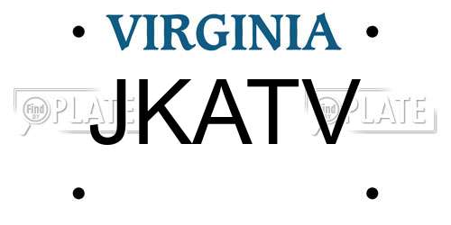 JKATV Virginia License Plate