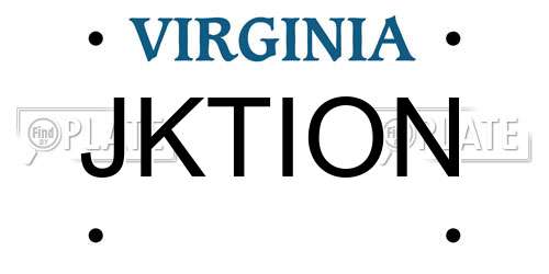 JKTION Virginia License Plate