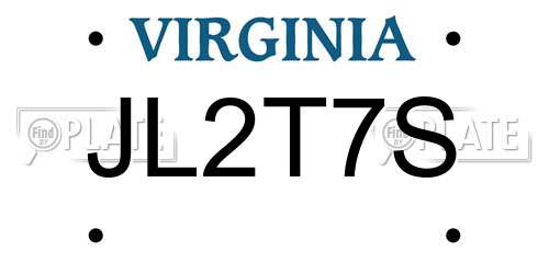 JL2T7S Virginia License Plate