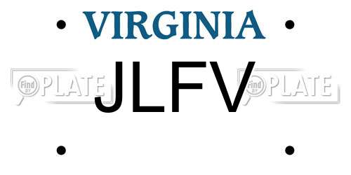 JLFV Virginia License Plate