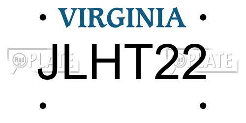 JLHT22 Virginia License Plate
