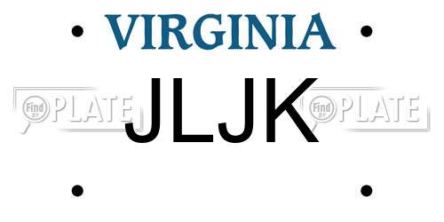 JLJK Virginia License Plate